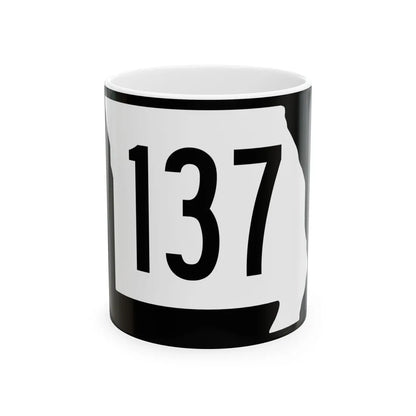 MO-137 (Missouri) (Road Sign) White Coffee Mug 11oz - Go Mug Yourself