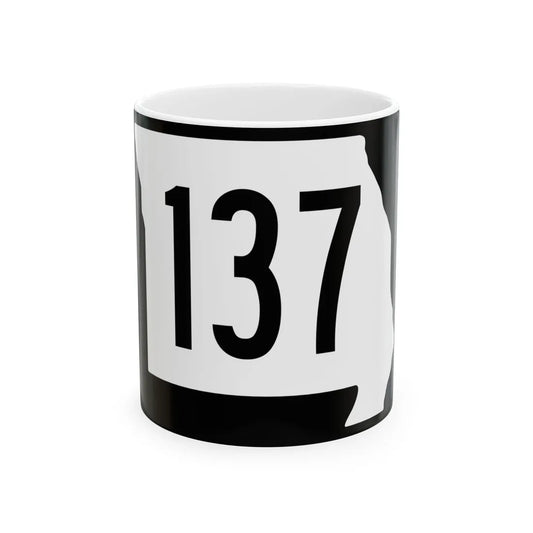MO-137 (Missouri) (Road Sign) White Coffee Mug 11oz - Go Mug Yourself