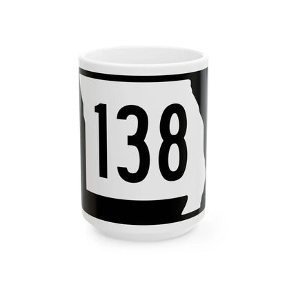 MO-138 (Missouri) (Road Sign) White Coffee Mug 15oz - Go Mug Yourself