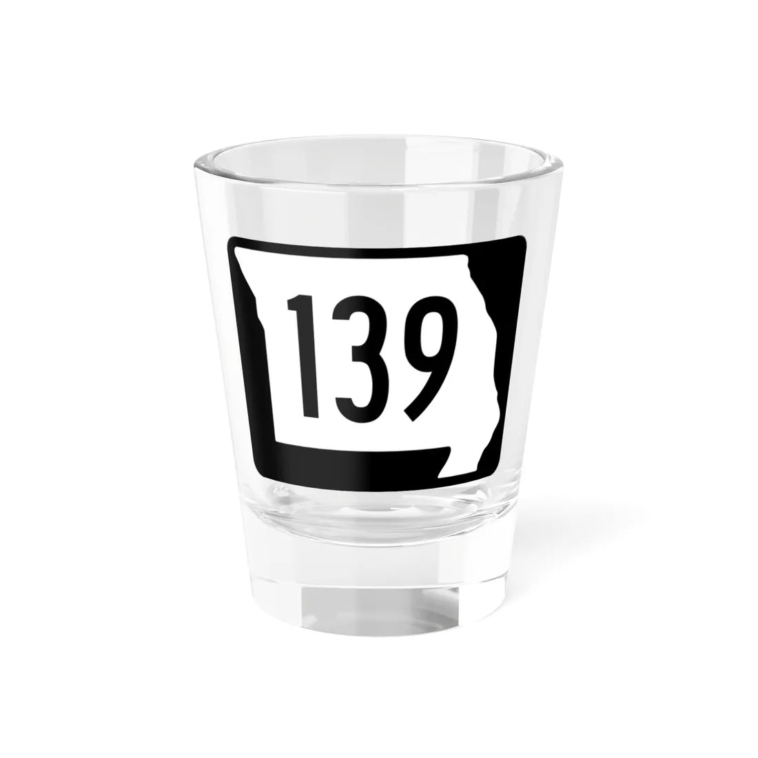 MO-139 (Missouri) (Road Sign) Shot Glass 1.5oz 1.5oz - Go Mug Yourself