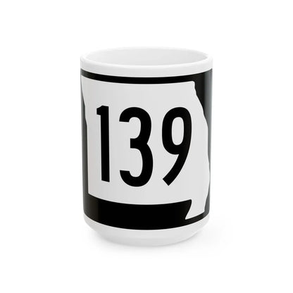 MO-139 (Missouri) (Road Sign) White Coffee Mug 15oz - Go Mug Yourself