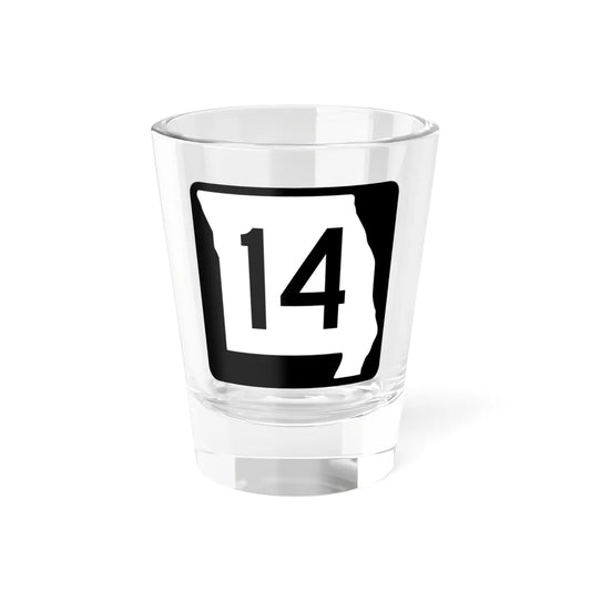 MO-14 (Missouri) (Road Sign) Shot Glass 1.5oz 1.5oz - Go Mug Yourself