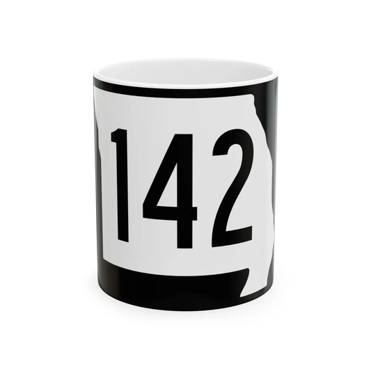 MO-142 (Missouri) (Road Sign) White Coffee Mug 11oz - Go Mug Yourself
