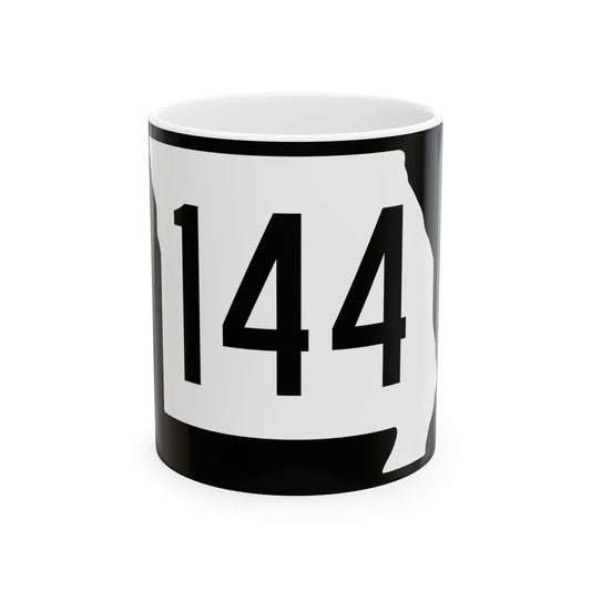 MO-144 (Missouri) (Road Sign) White Coffee Mug 11oz - Go Mug Yourself