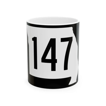 MO-147 (Missouri) (Road Sign) White Coffee Mug 11oz - Go Mug Yourself
