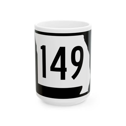 MO-149 (Missouri) (Road Sign) White Coffee Mug 15oz - Go Mug Yourself