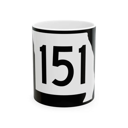 MO-151 (Missouri) (Road Sign) White Coffee Mug 11oz - Go Mug Yourself