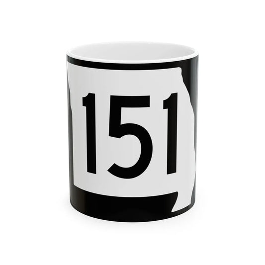 MO-151 (Missouri) (Road Sign) White Coffee Mug 11oz - Go Mug Yourself