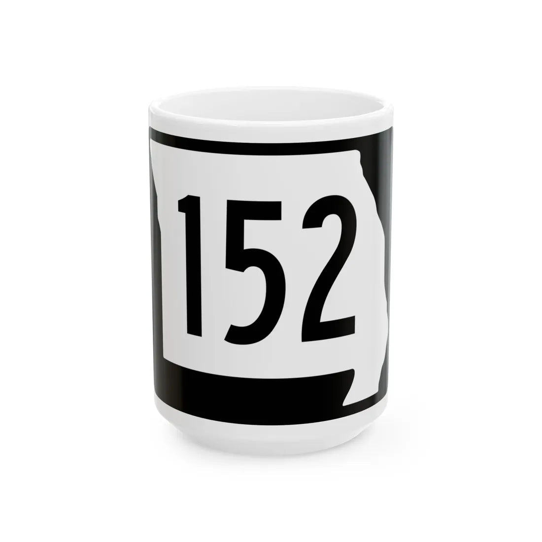 MO-152 (Missouri) (Road Sign) White Coffee Mug 15oz - Go Mug Yourself