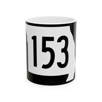 MO-153 (Missouri) (Road Sign) White Coffee Mug 11oz - Go Mug Yourself