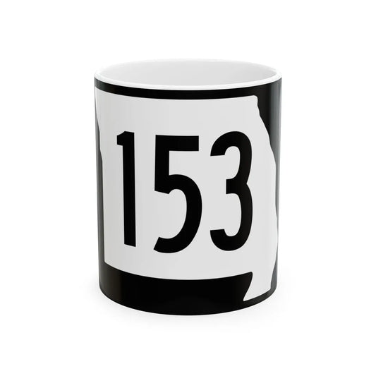MO-153 (Missouri) (Road Sign) White Coffee Mug 11oz - Go Mug Yourself