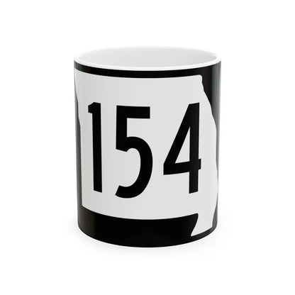 MO-154 (Missouri) (Road Sign) White Coffee Mug 11oz - Go Mug Yourself