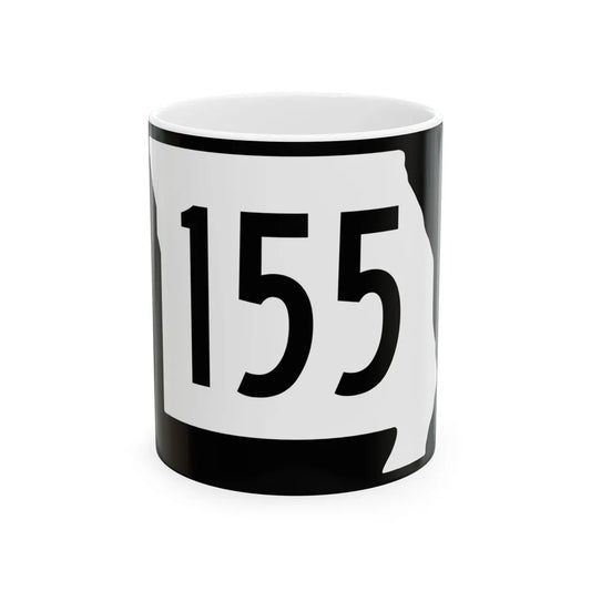 MO-155 (Missouri) (Road Sign) White Coffee Mug 11oz - Go Mug Yourself