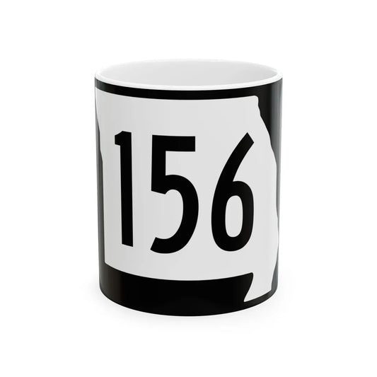 MO-156 (Missouri) (Road Sign) White Coffee Mug 11oz - Go Mug Yourself
