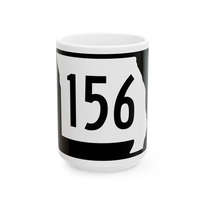 MO-156 (Missouri) (Road Sign) White Coffee Mug 15oz - Go Mug Yourself