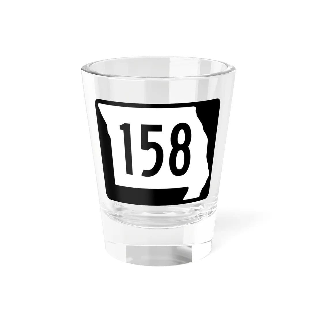 MO-158 (Missouri) (Road Sign) Shot Glass 1.5oz 1.5oz - Go Mug Yourself