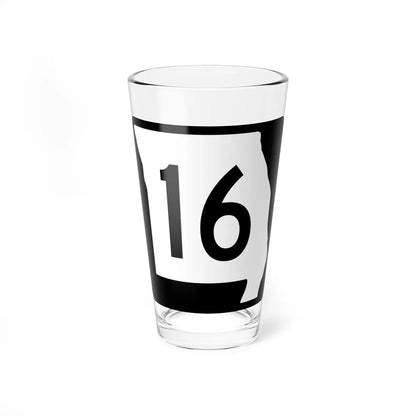 MO-16 (Missouri) (Road Sign) Pint Glass 16oz 16oz - Go Mug Yourself