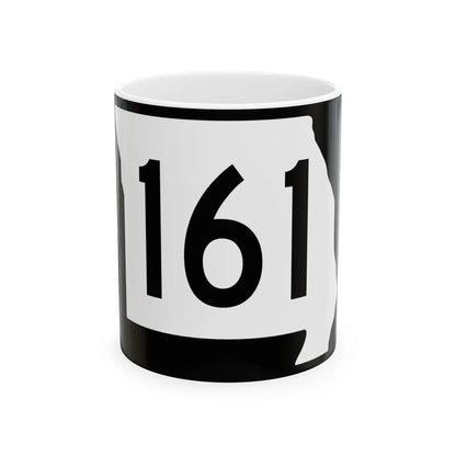 MO-161 (Missouri) (Road Sign) White Coffee Mug 11oz - Go Mug Yourself