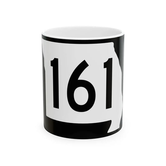 MO-161 (Missouri) (Road Sign) White Coffee Mug 11oz - Go Mug Yourself
