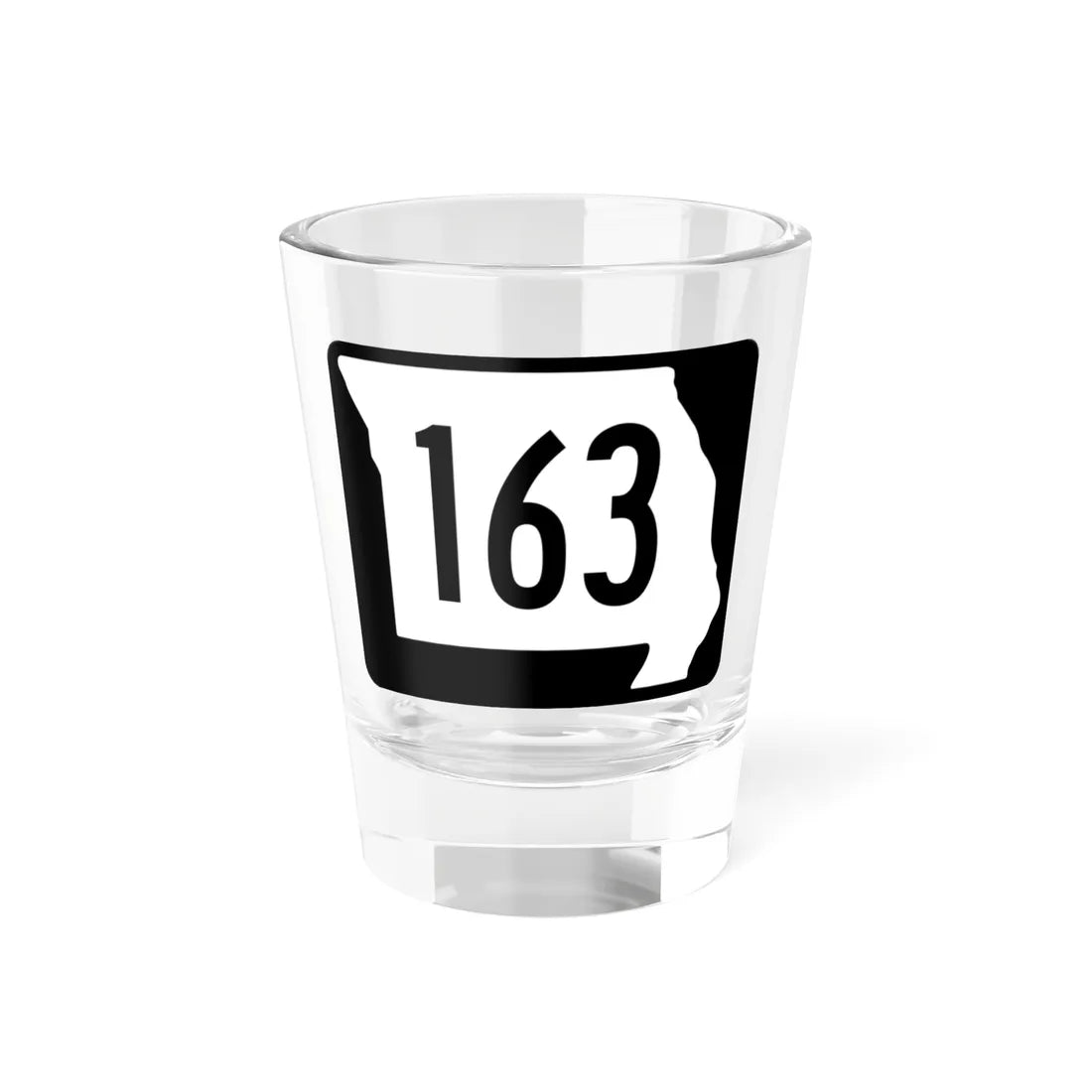 MO-163 (Missouri) (Road Sign) Shot Glass 1.5oz 1.5oz - Go Mug Yourself