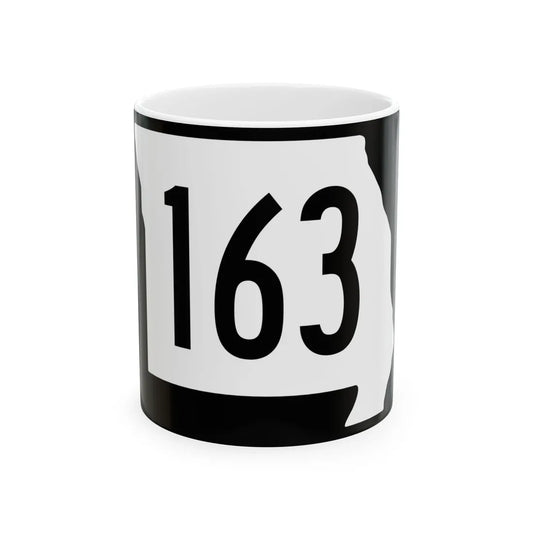 MO-163 (Missouri) (Road Sign) White Coffee Mug 11oz - Go Mug Yourself