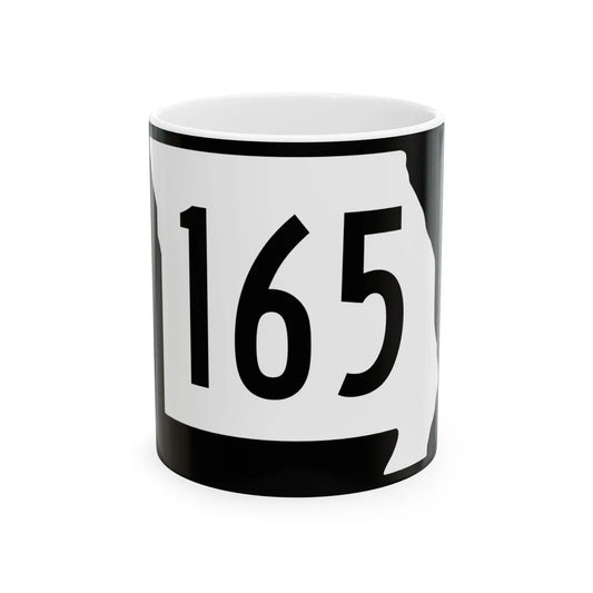 MO-165 (Missouri) (Road Sign) White Coffee Mug 11oz - Go Mug Yourself