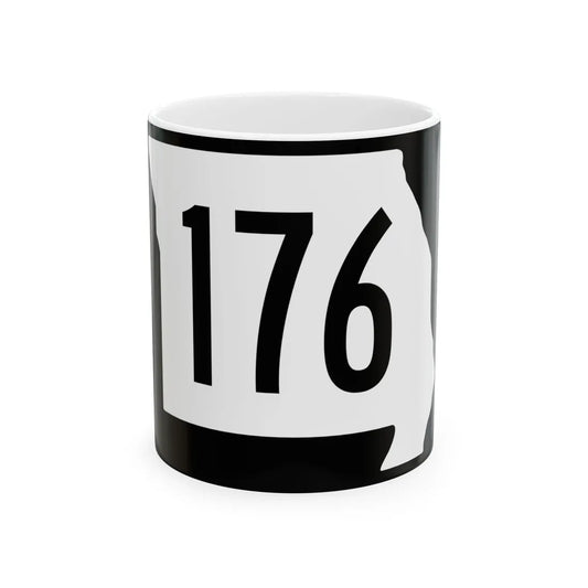 MO-176 (Missouri) (Road Sign) White Coffee Mug 11oz - Go Mug Yourself