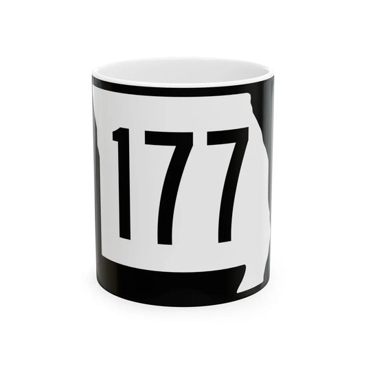 MO-177 (Missouri) (Road Sign) White Coffee Mug 11oz - Go Mug Yourself
