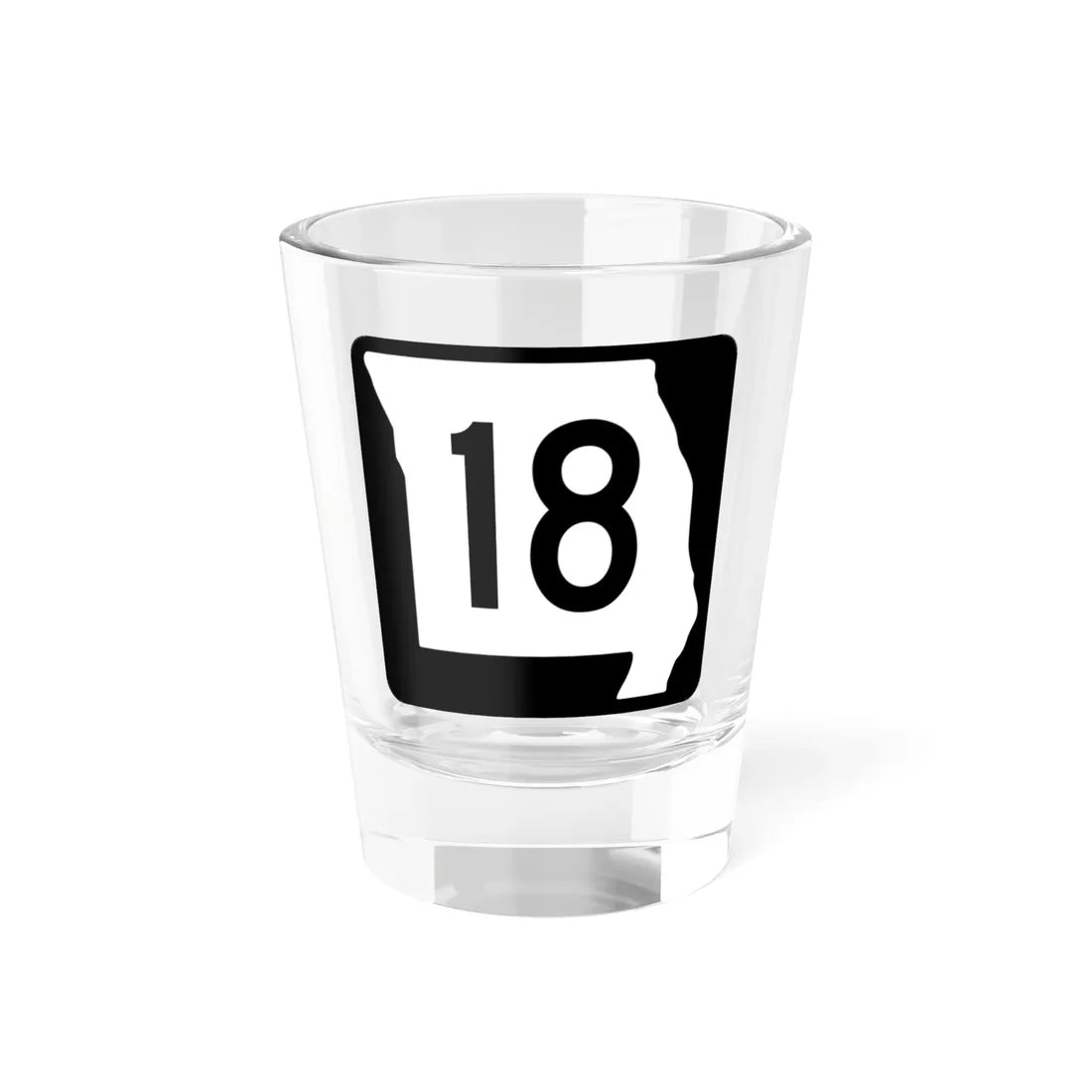 MO-18 (Missouri) (Road Sign) Shot Glass 1.5oz 1.5oz - Go Mug Yourself
