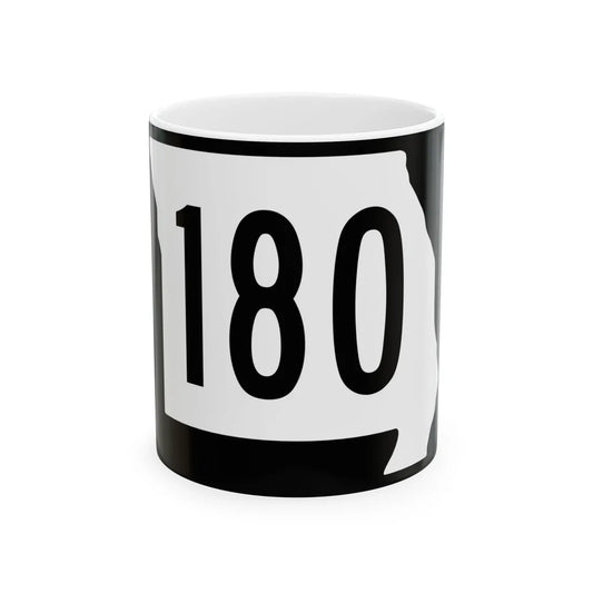 MO-180 (Missouri) (Road Sign) White Coffee Mug 11oz - Go Mug Yourself