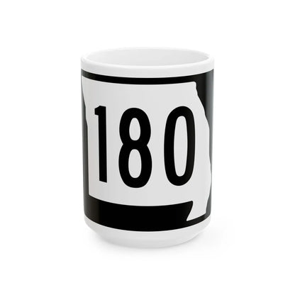 MO-180 (Missouri) (Road Sign) White Coffee Mug 15oz - Go Mug Yourself