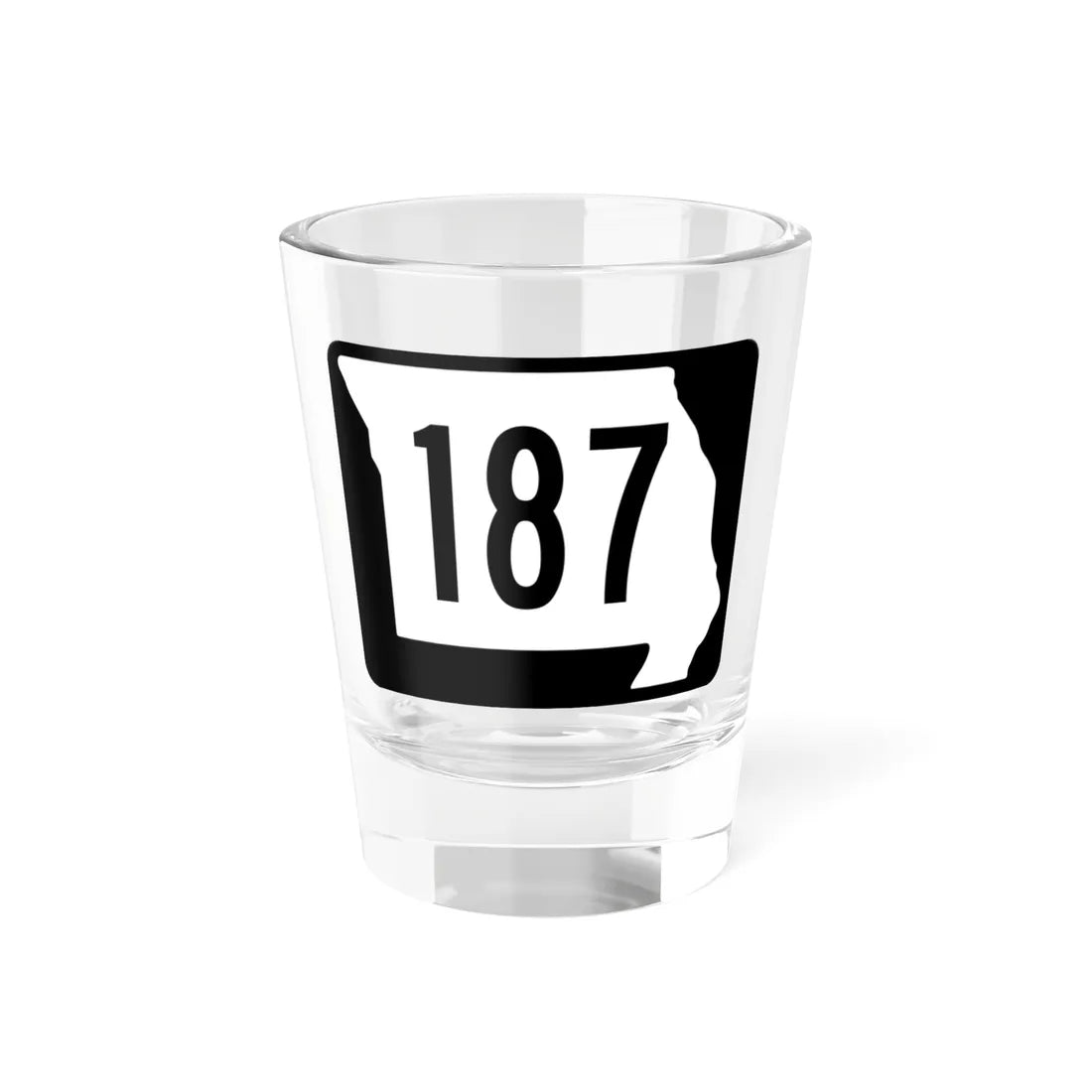 MO-187 (Missouri) (Road Sign) Shot Glass 1.5oz 1.5oz - Go Mug Yourself