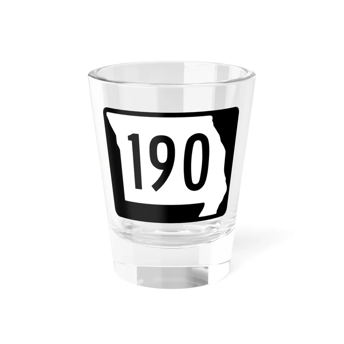 MO-190 (Missouri) (Road Sign) Shot Glass 1.5oz 1.5oz - Go Mug Yourself
