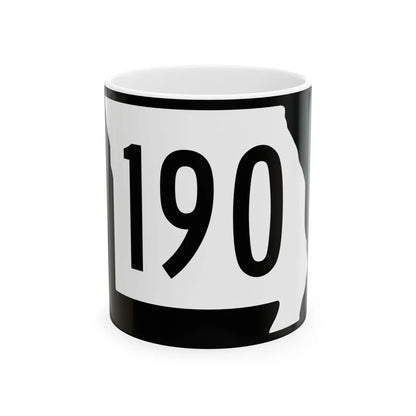 MO-190 (Missouri) (Road Sign) White Coffee Mug 11oz - Go Mug Yourself