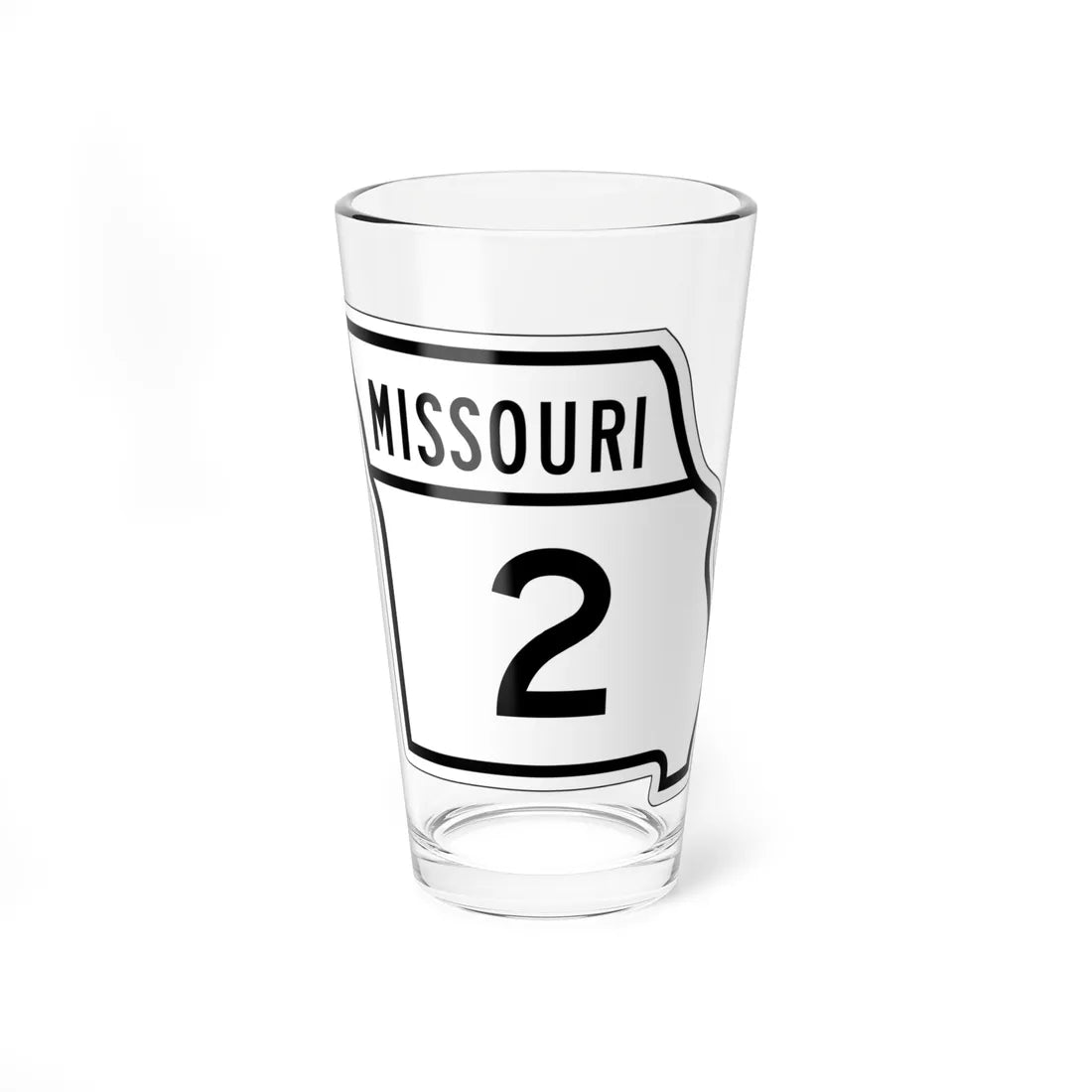 MO-2 1948 (Missouri) (Road Sign) Pint Glass 16oz 16oz - Go Mug Yourself