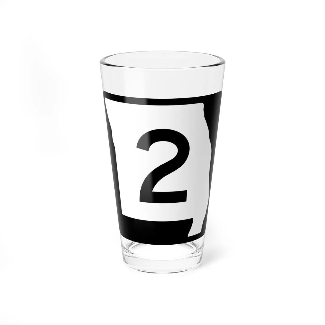 MO-2 (Missouri) (Road Sign) Pint Glass 16oz 16oz - Go Mug Yourself