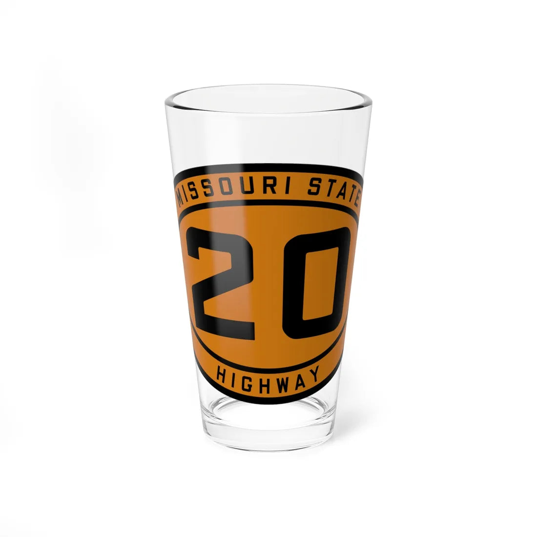MO-20 1920 (Missouri) (Road Sign) Pint Glass 16oz 16oz - Go Mug Yourself