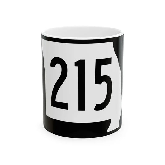 MO-215 (Missouri) (Road Sign) White Coffee Mug 11oz - Go Mug Yourself