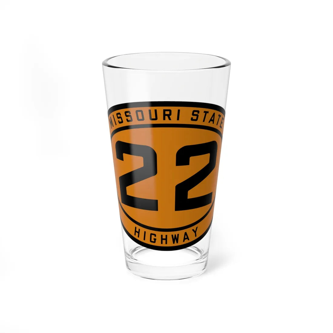 MO-22 1920 (Missouri) (Road Sign) Pint Glass 16oz 16oz - Go Mug Yourself