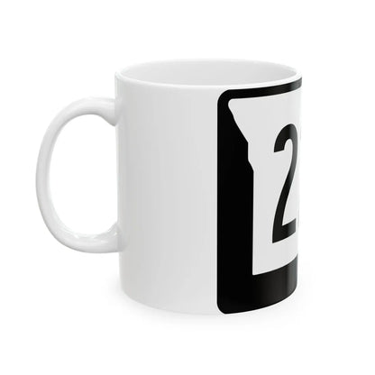 MO-221 (Missouri) (Road Sign) White Coffee Mug - Go Mug Yourself