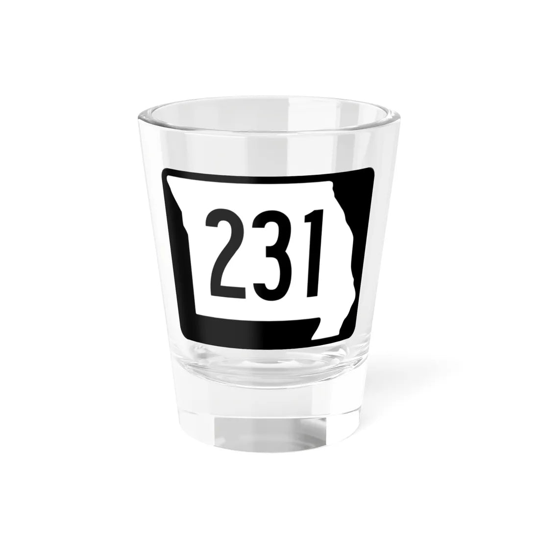 MO-231 (Missouri) (Road Sign) Shot Glass 1.5oz 1.5oz - Go Mug Yourself