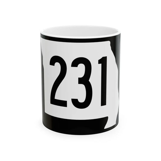 MO-231 (Missouri) (Road Sign) White Coffee Mug 11oz - Go Mug Yourself