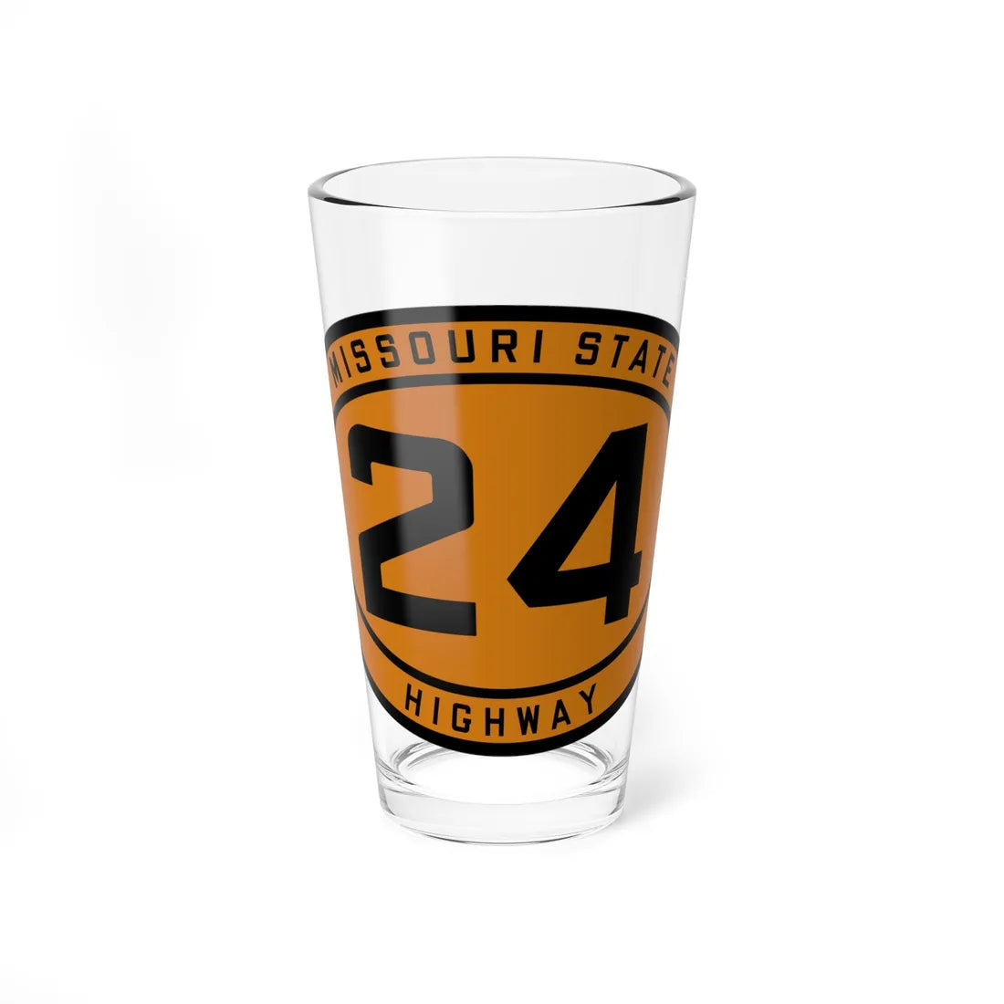 MO-24 1920 (Missouri) (Road Sign) Pint Glass 16oz 16oz - Go Mug Yourself