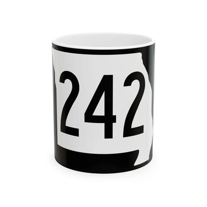MO-242 (Missouri) (Road Sign) White Coffee Mug 11oz - Go Mug Yourself