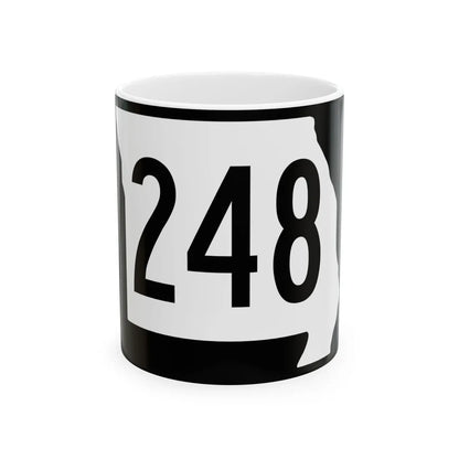 MO-248 (Missouri) (Road Sign) White Coffee Mug 11oz - Go Mug Yourself