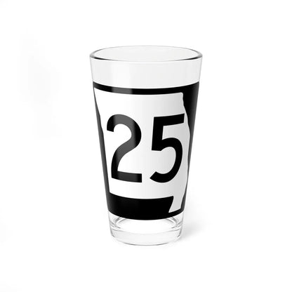 MO-25 (Missouri) (Road Sign) Pint Glass 16oz 16oz - Go Mug Yourself