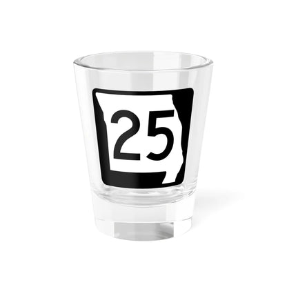 MO-25 (Missouri) (Road Sign) Shot Glass 1.5oz 1.5oz - Go Mug Yourself