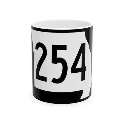 MO-254 (Missouri) (Road Sign) White Coffee Mug 11oz - Go Mug Yourself