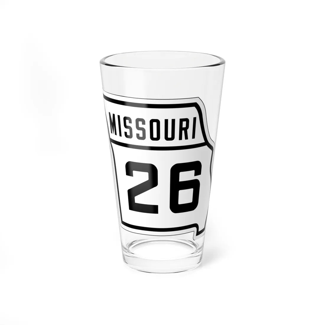 MO-26 1926 (Missouri) (Road Sign) Pint Glass 16oz 16oz - Go Mug Yourself