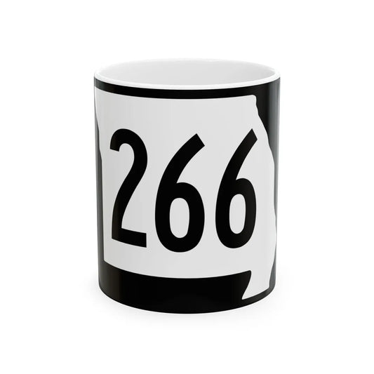 MO-266 (Missouri) (Road Sign) White Coffee Mug 11oz - Go Mug Yourself